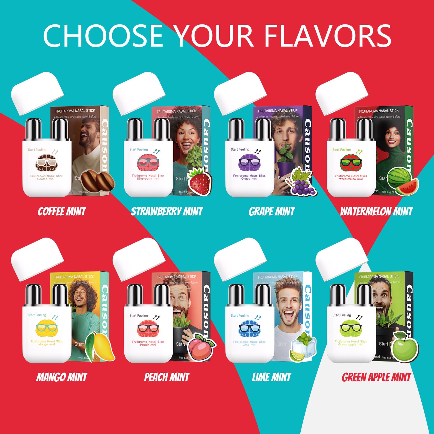 Refreshing Nose Drain Plunger Driving Sleepy Fruit Flavor