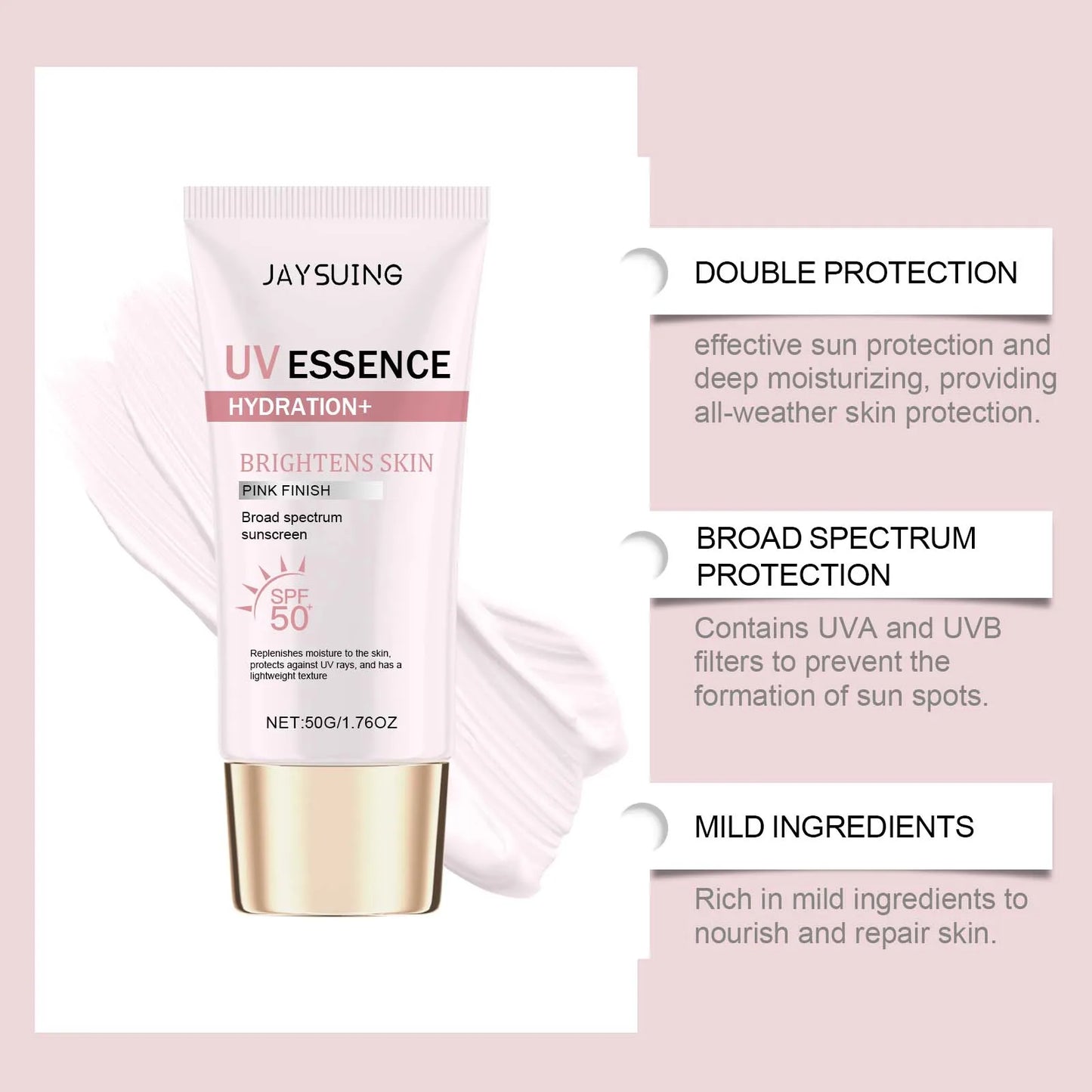 Spf 50+ Sunscreen Stick Hydrating Oil Free Anti Sun UV Protection Natural Sunblock Isolation Cream Mild Face Body Moisturizer