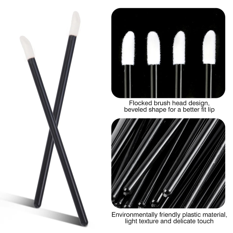 Pure Plus Disposable Eyelash & Lip Brushes - Makeup Applicator Set