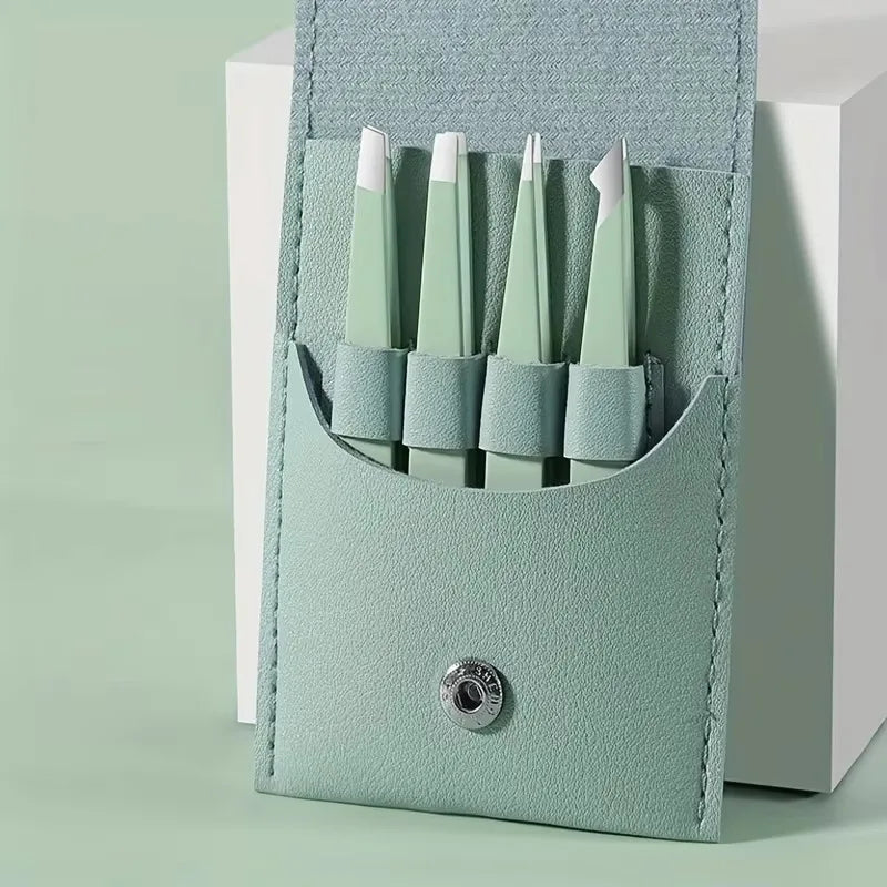 Pure Plus Precision Stainless Steel Tweezers - Eyebrow & Hair Removal Tool