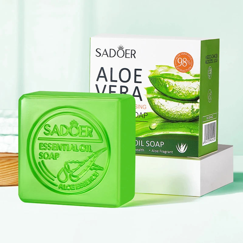 Pure Plus Soothing Aloe Vera Face & Body Soap - Gentle Hydration & Cleansing