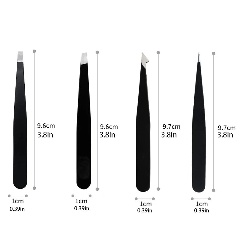 Pure Plus Precision Stainless Steel Tweezers - Eyebrow & Hair Removal Tool