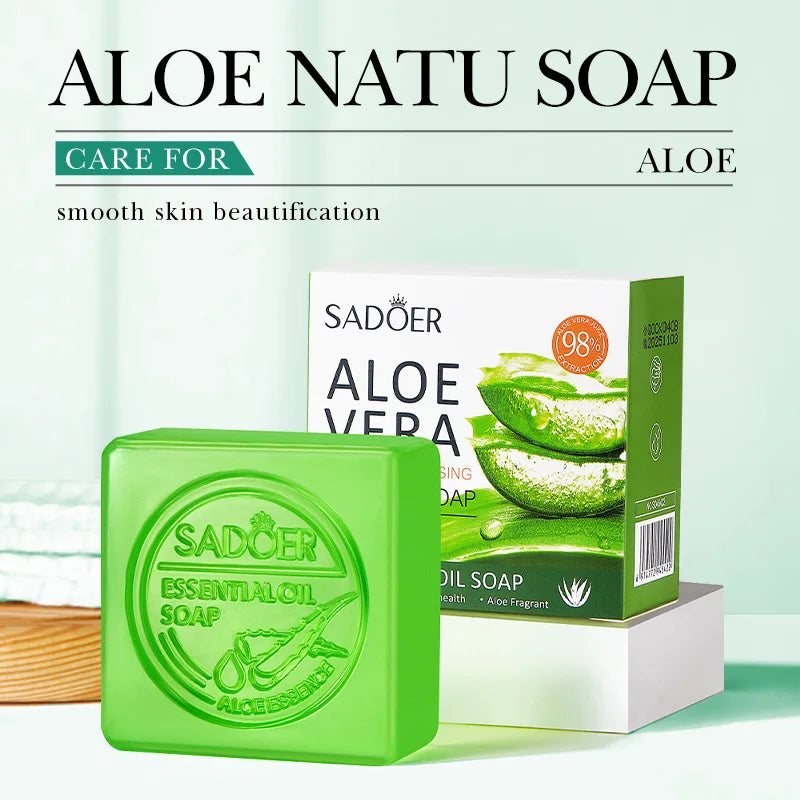 Pure Plus Soothing Aloe Vera Face & Body Soap - Gentle Hydration & Cleansing