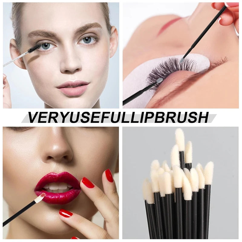 Pure Plus Disposable Eyelash & Lip Brushes - Makeup Applicator Set
