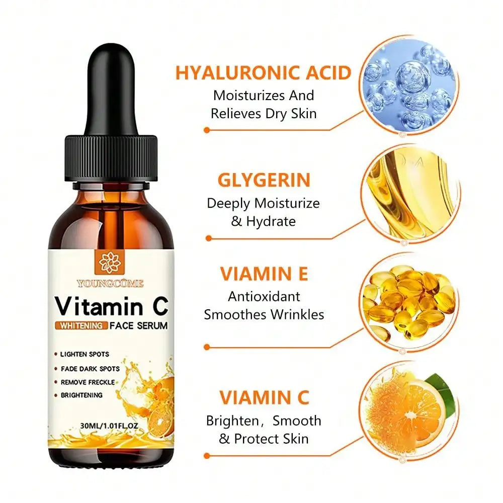 Pure Plus Vitamin C & Hyaluronic Acid Facial Serum - Brightening & Anti-Aging