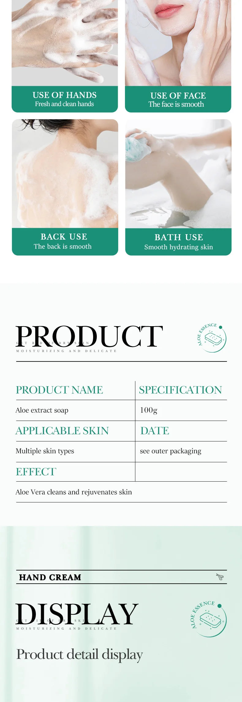 Pure Plus Soothing Aloe Vera Face & Body Soap - Gentle Hydration & Cleansing