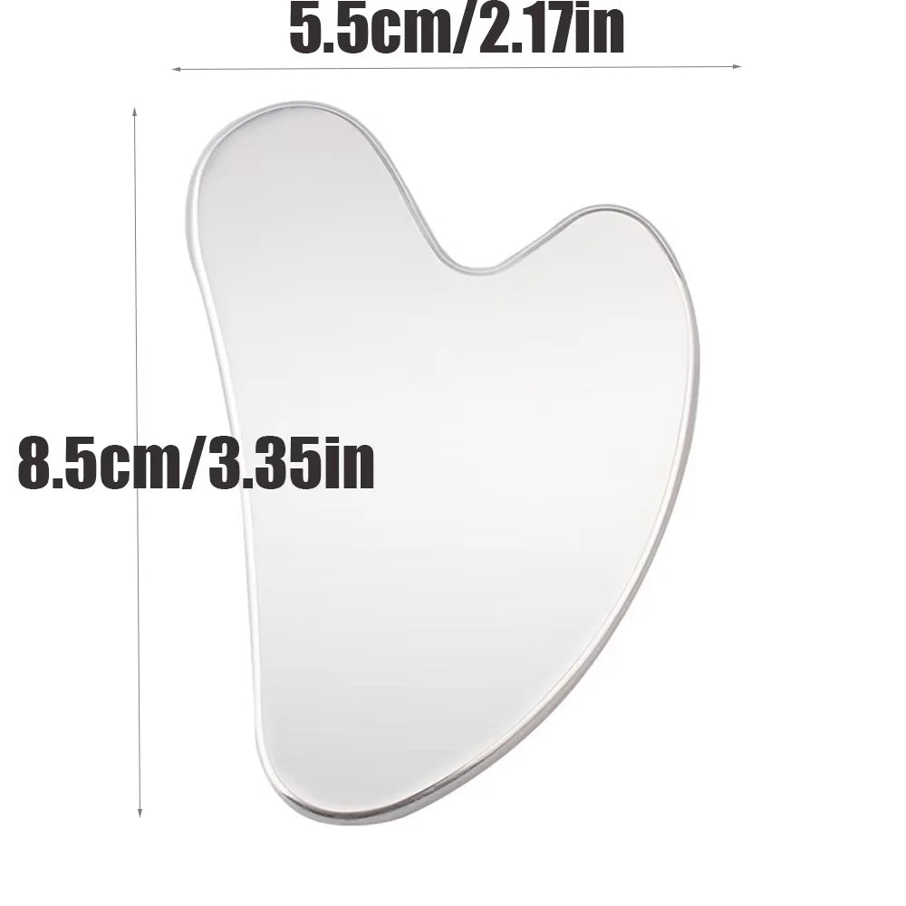 Pure Plus Stainless Steel Gua Sha Tool - Facial Massage & Skincare